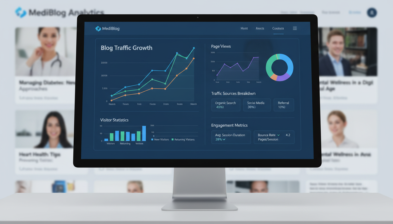 content marketing results showing blog traffic analytics